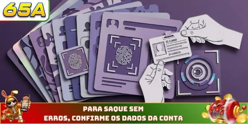 Saque 65A 2 Para saque sem erros, confirme os dados da conta